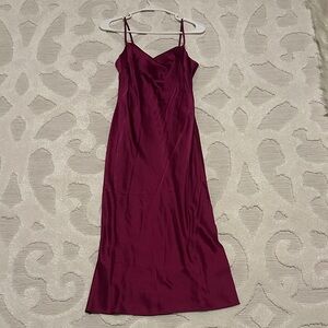 Express Deep Magenta Slip Dress